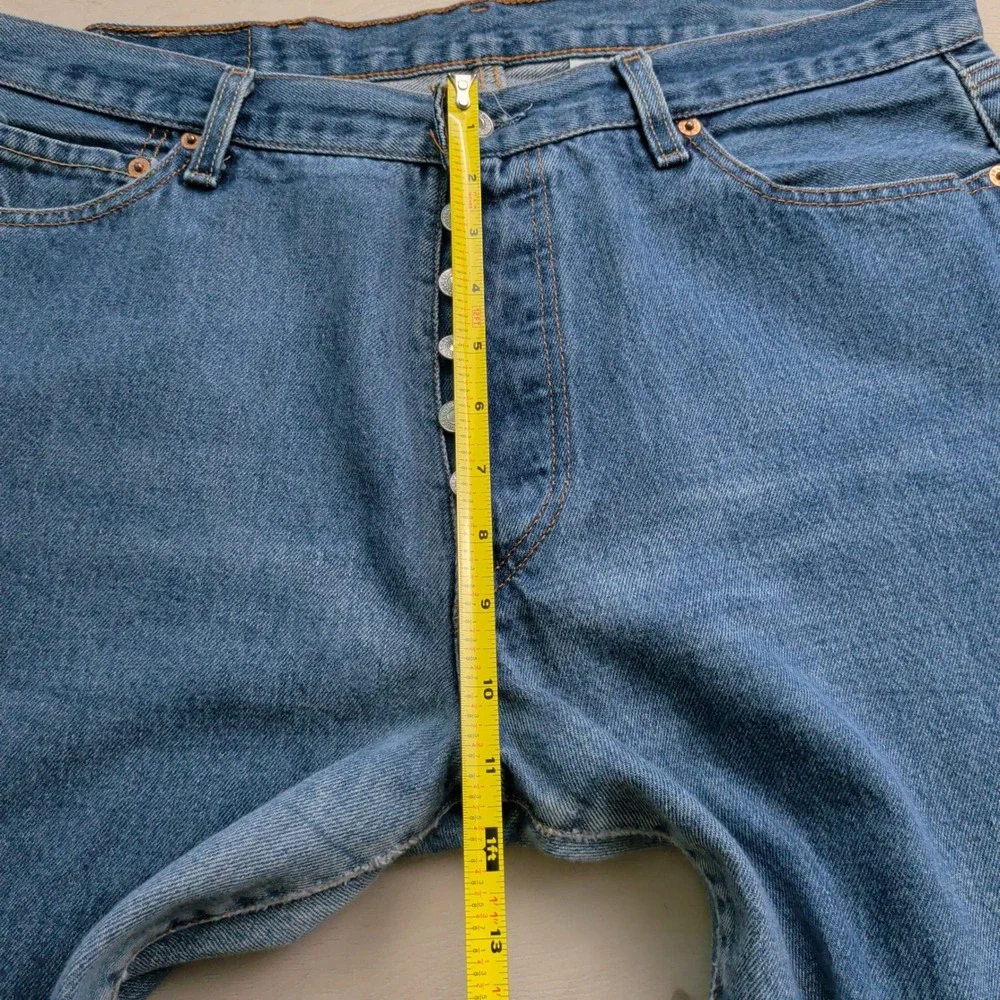 Levis 501xx Original Fit Jeans Mens 38x36 (Fits 36x32) Blue Denim Straight Leg